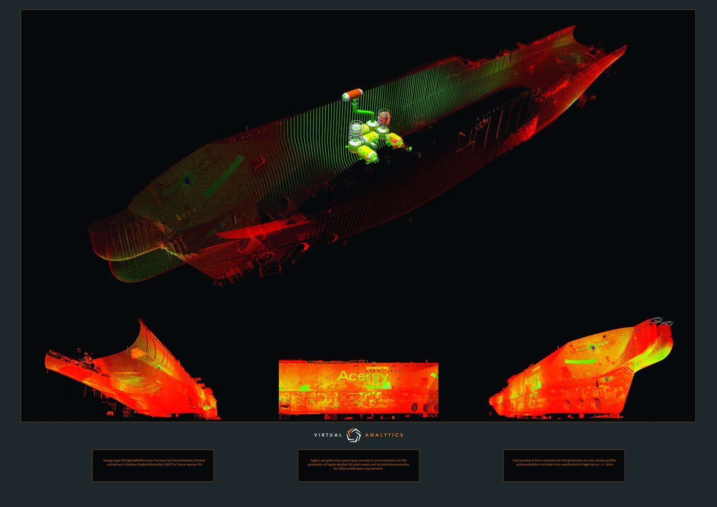 Acergy Eagle — Full Hull Laser Scan with Hyperbaric System Located Inside