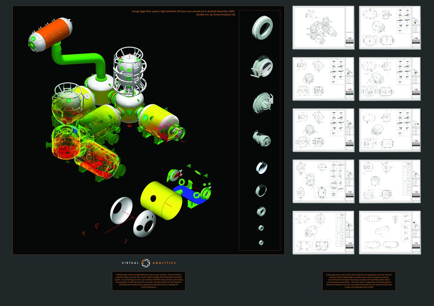 Acergy Eagle — Complete Hyperbaric Dive System 3D Model, Virtual Analytics Ltd
